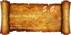 Stern Oszkár névjegykártya